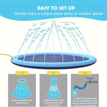 Large 170cm Inflatable Splash Pad – Outdoor Water Fun for Kids & Pets-Toyfetti